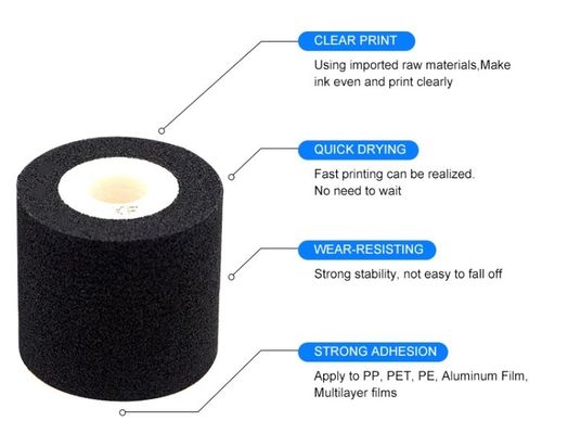 40*40 mm Máquina de codificação de data Rolo de tinta seca em cor vermelha Adequado para o codificador MY-380