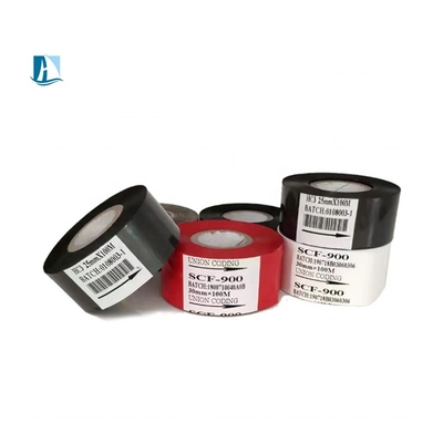 12mm Custom Request Black Hot Stamp Ribbon para impressão de códigos de barras e rotulagem de produtos