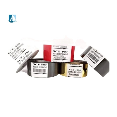 12mm Custom Request Black Hot Stamp Ribbon para impressão de códigos de barras e rotulagem de produtos