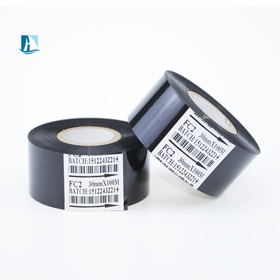 SCF900 LC1 Preto 30mm*100m fita de impressora de códigos de barras personalizada para data Imprimir carimbo quente