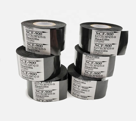 SCF900 Faixa de transferência térmica para 25mm*100m Estampação em folha quente em etiqueta Printer azul