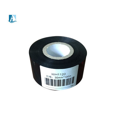 30 mm x 100 m Rolo de fita preta de grau A aplicável à impressora de rótulos na máquina de embalagem