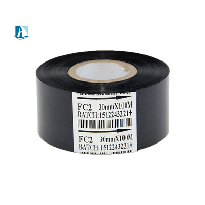 30mm * 100m LC1 fita de tinta de transferência térmica preta para máquina de escrever data lote original
