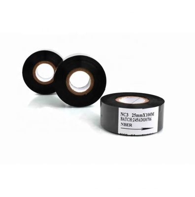 Folha de estampagem a quente preta de 30*100m para máquina de impressão HP241B de lote e data de validade