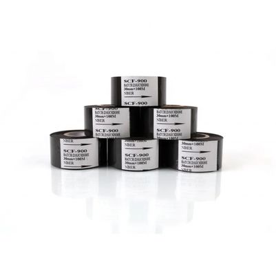 Folha de estampagem a quente preta de 30*100m para máquina de impressão HP241B de lote e data de validade