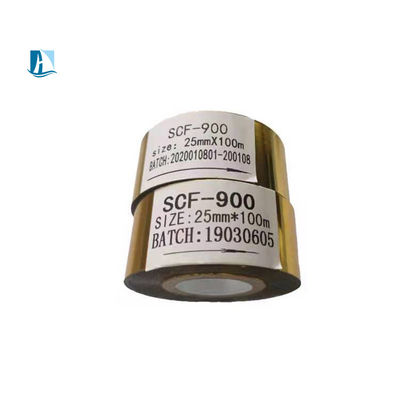 25mm*100m PET LC1 cinta de tinta de transferência térmica para máquina de impressão de etiquetas