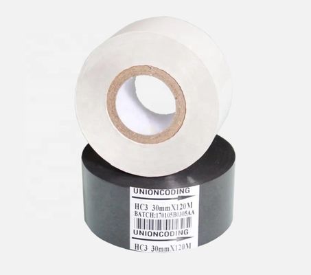 30*100m Faixa de carimbo de cor preta para impressora de código Equipamento aplicável Máquina de escrever