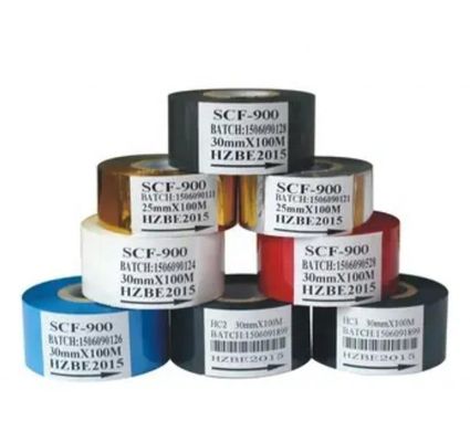 Tela de impressora de cera de resina para estampação a quente Temperatura 100C-160C 55*100m/122m Fabricada