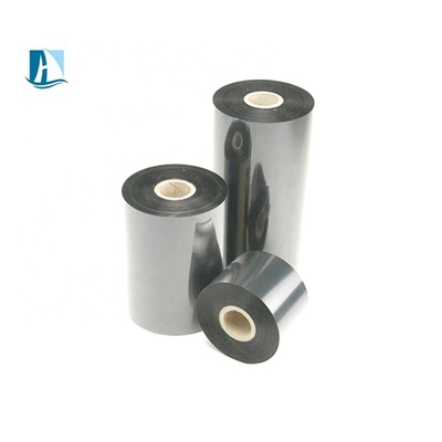 Design fita de transferência térmica preta resistente à água fita de resina de cera para impressora térmica