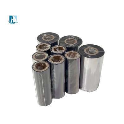 Lente de cera folha de impressão térmica folha de papel preto fita têxtil resina fita satinada para Panasonic