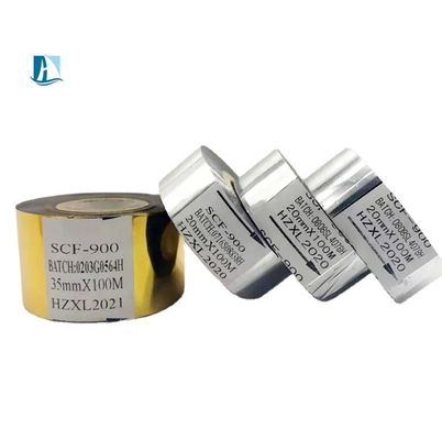 30mm*100m Código negro de transferência térmica de impressoras fitas para etiquetas PET Core Tamanho 1 polegada