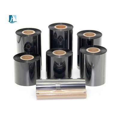 Faixa de pressão 0,3-0,5Mpa 30MM*100m Folha de fita de codificação a quente preta para letra de latão