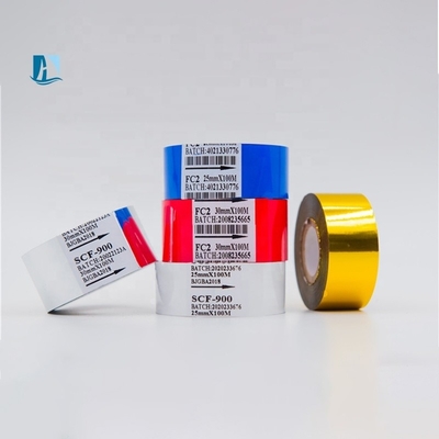 Compativel Multicolor folha de estampagem a quente para a impressão de código de data YG-A cinta de transferência térmica