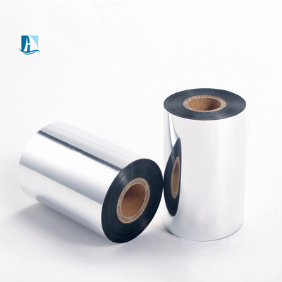 Faixa de estampação a quente de prata PET de 24 mm LC1 50 mm*100 m para data de impressão e filme de embalagem