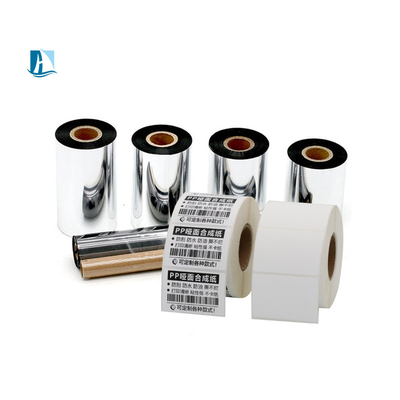 Faixa de estampação a quente de prata PET de 24 mm LC1 50 mm*100 m para data de impressão e filme de embalagem