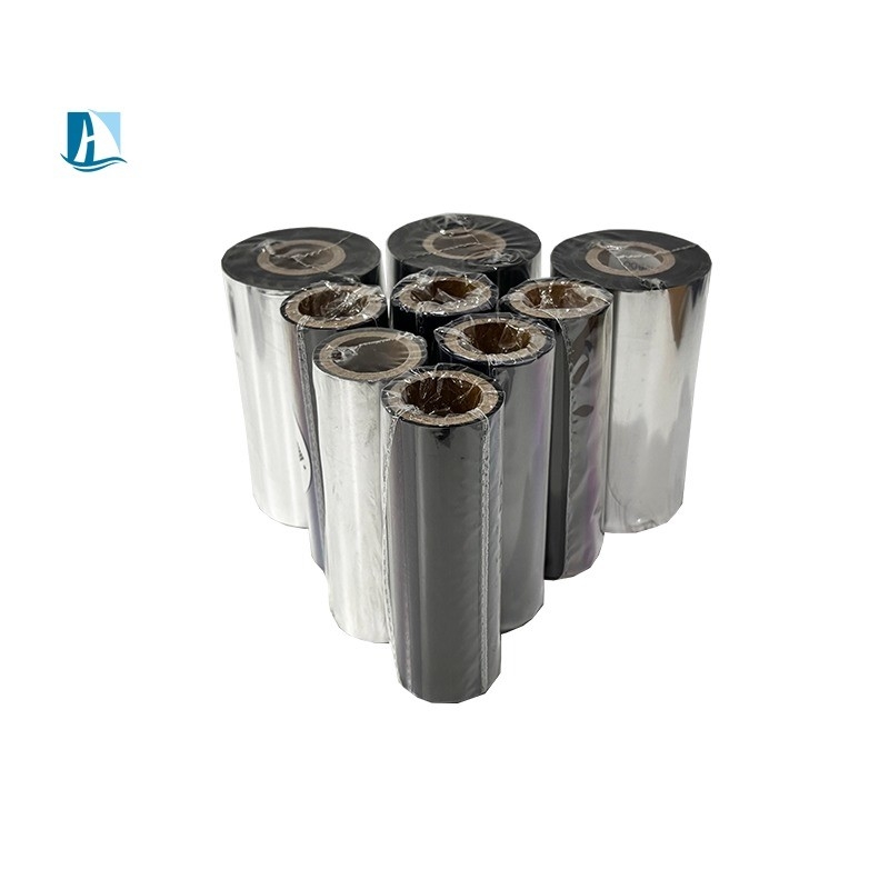 Faixa de resina de cera 30 mm * 450 m Transferência térmica de cabeça plana TTO perto da borda para impressora de etiquetas