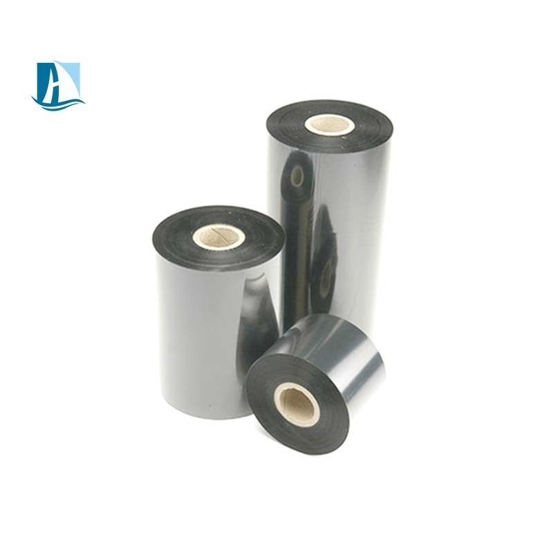 110mmx300m Tela de impressora de códigos de barras de transferência térmica preta para máquina de fax