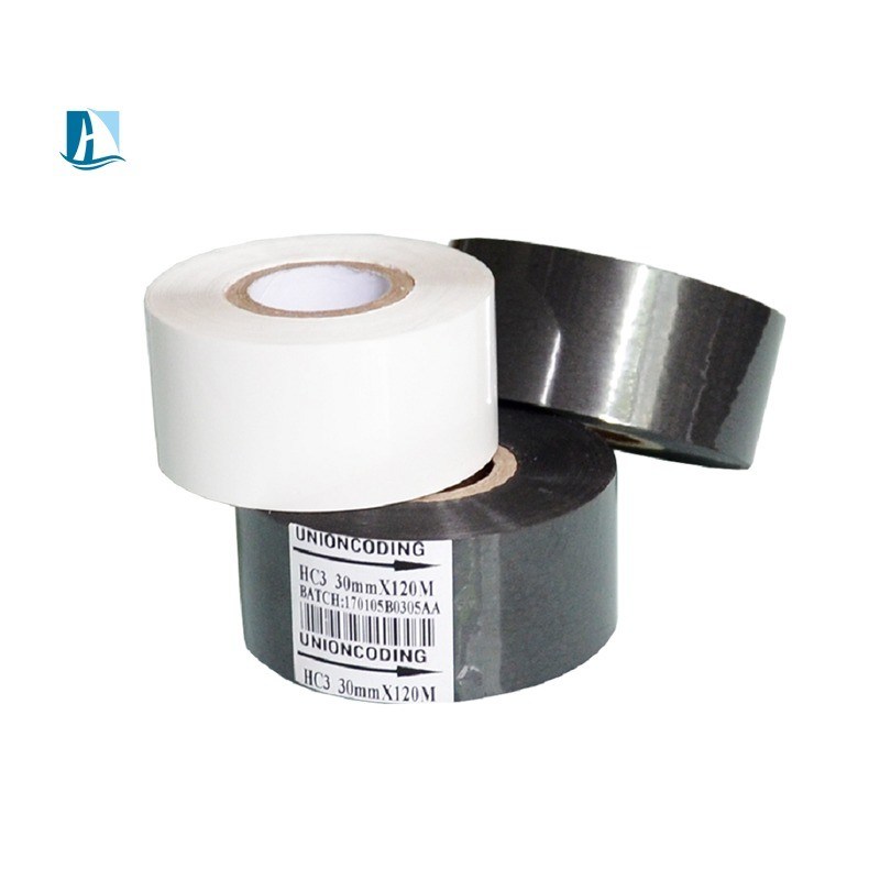 Impressora de estampação a quente de fita preta de primeira qualidade para máquina de codificação de data Resina de cera