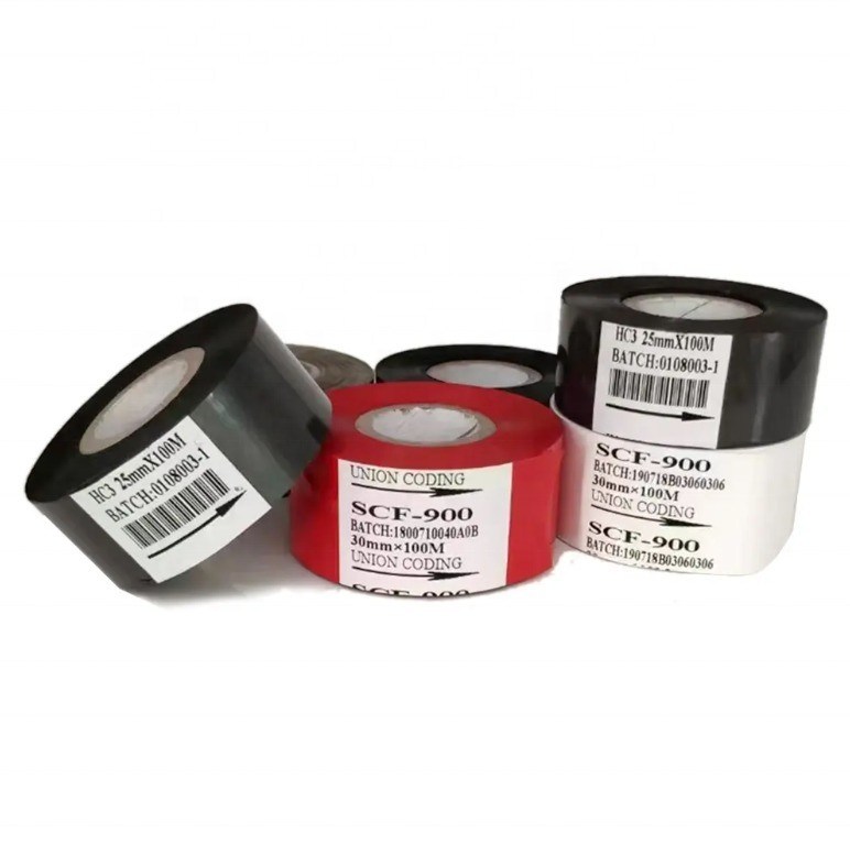 Tela de impressora de cera de resina para estampação a quente Temperatura 100C-160C 55*100m/122m Fabricada