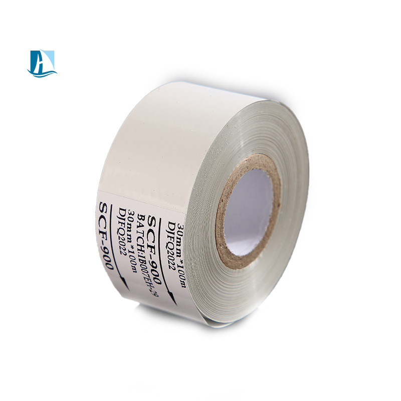 Etiqueta de fita térmica de impressora com base de cera e resina na faixa de pressão 0,3-0,5Mpa